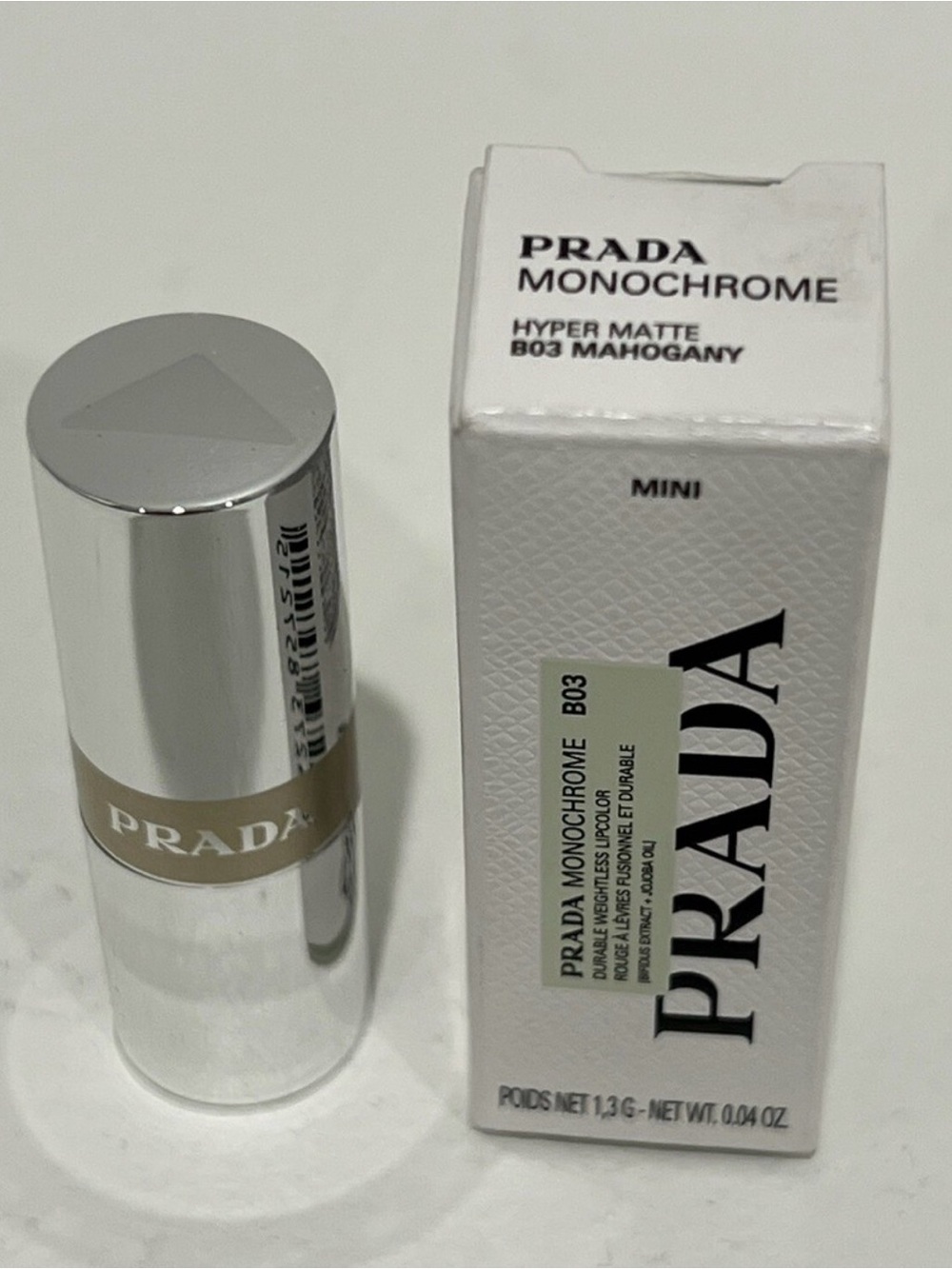 NEW Prada Monochrome Hyper Matte Mini Lipstick - Mahogany (B03) Mini